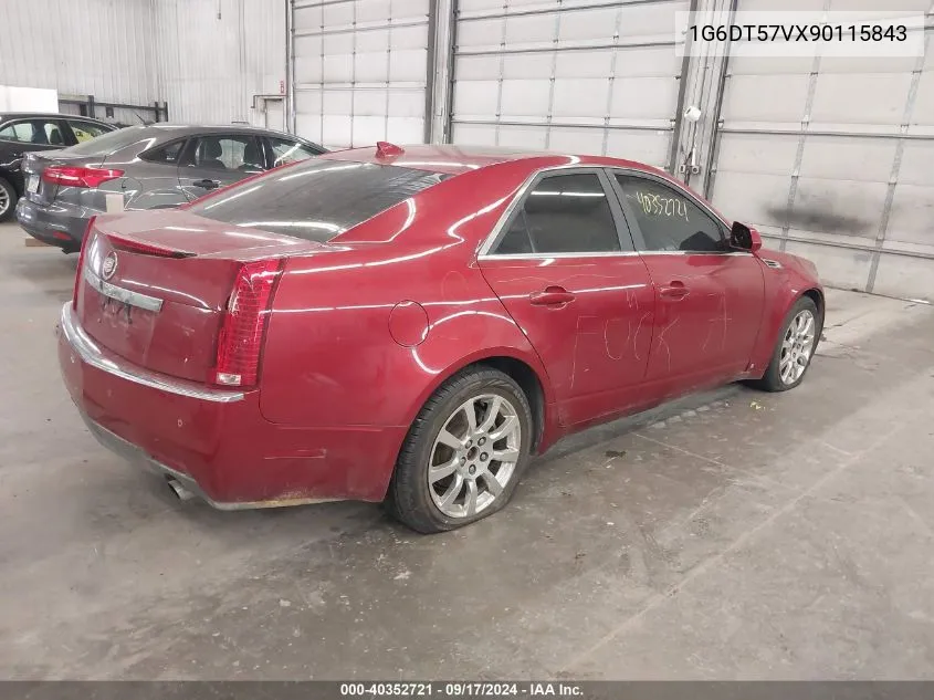 2009 Cadillac Cts Standard VIN: 1G6DT57VX90115843 Lot: 40352721