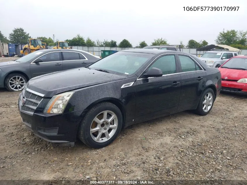 2009 Cadillac Cts Standard VIN: 1G6DF577390170997 Lot: 40377377