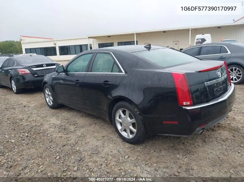 2009 Cadillac Cts Standard VIN: 1G6DF577390170997 Lot: 40377377