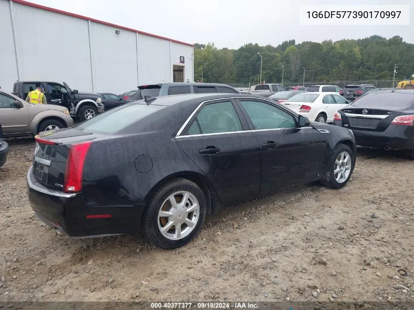 2009 Cadillac Cts Standard VIN: 1G6DF577390170997 Lot: 40377377