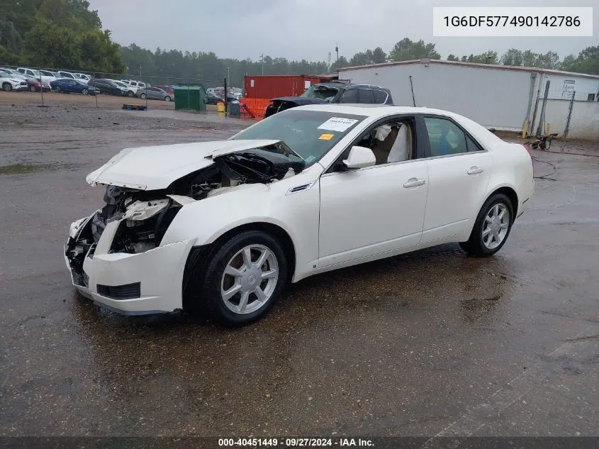 2009 Cadillac Cts Standard VIN: 1G6DF577490142786 Lot: 40451449