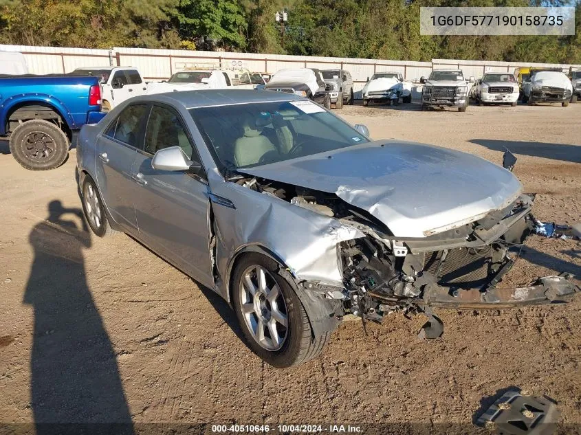 2009 Cadillac Cts Standard VIN: 1G6DF577190158735 Lot: 40510646