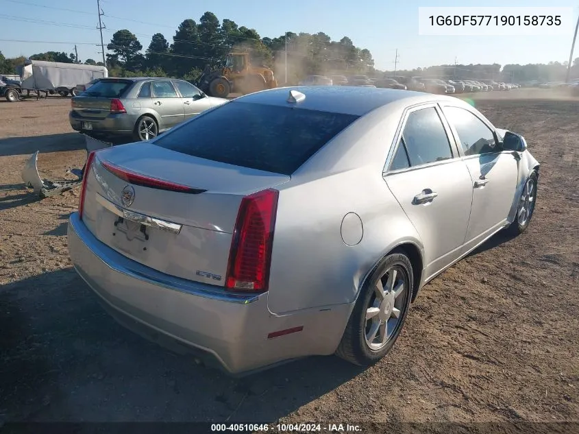 2009 Cadillac Cts Standard VIN: 1G6DF577190158735 Lot: 40510646