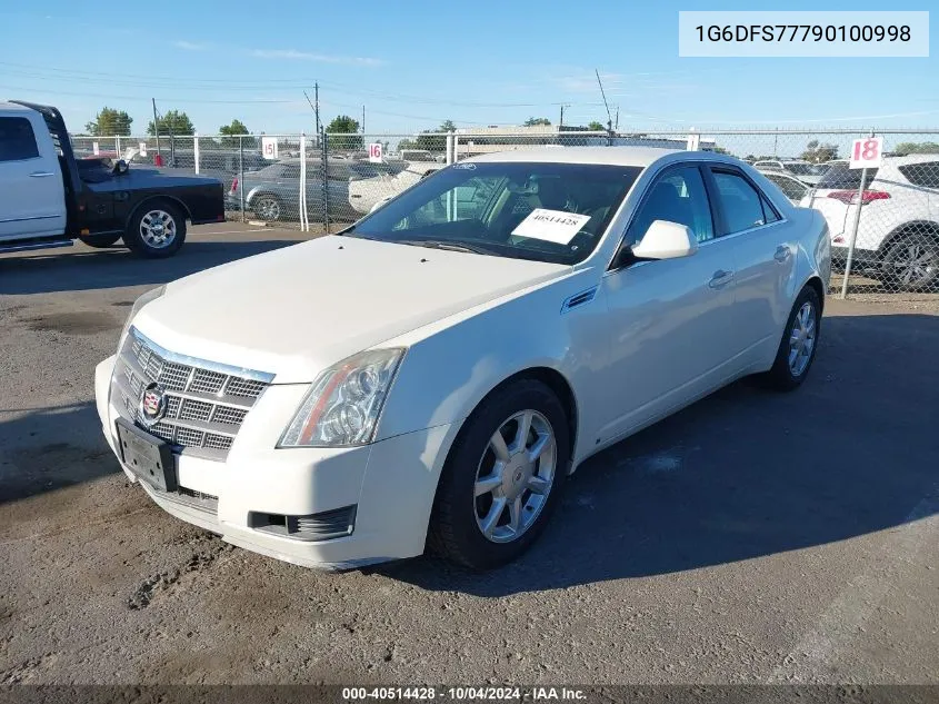 2009 Cadillac Cts Standard VIN: 1G6DFS77790100998 Lot: 40514428