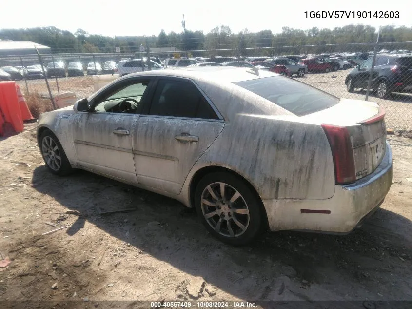 2009 Cadillac Cts Standard VIN: 1G6DV57V190142603 Lot: 40557409