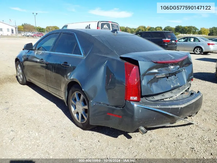 2009 Cadillac Cts Standard VIN: 1G6DG577590147122 Lot: 40615999