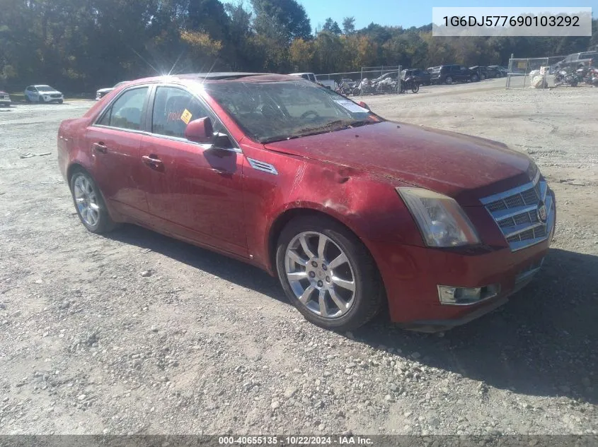 2009 Cadillac Cts Standard VIN: 1G6DJ577690103292 Lot: 40655135