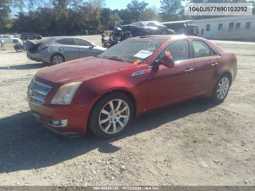 2009 Cadillac Cts Standard VIN: 1G6DJ577690103292 Lot: 40655135