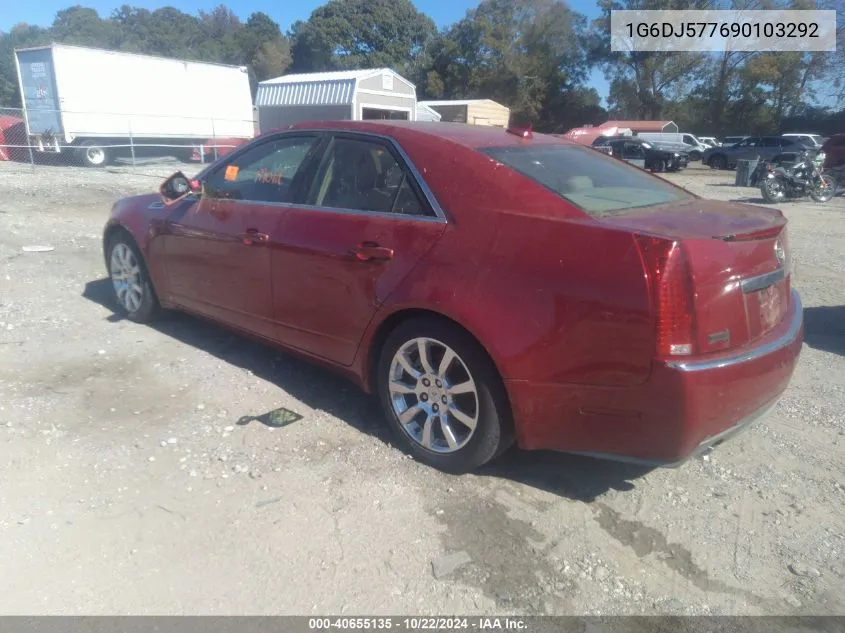 2009 Cadillac Cts Standard VIN: 1G6DJ577690103292 Lot: 40655135