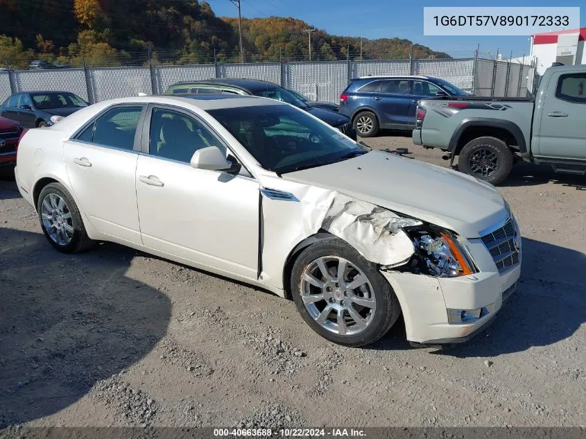 2009 Cadillac Cts Standard VIN: 1G6DT57V890172333 Lot: 40663688