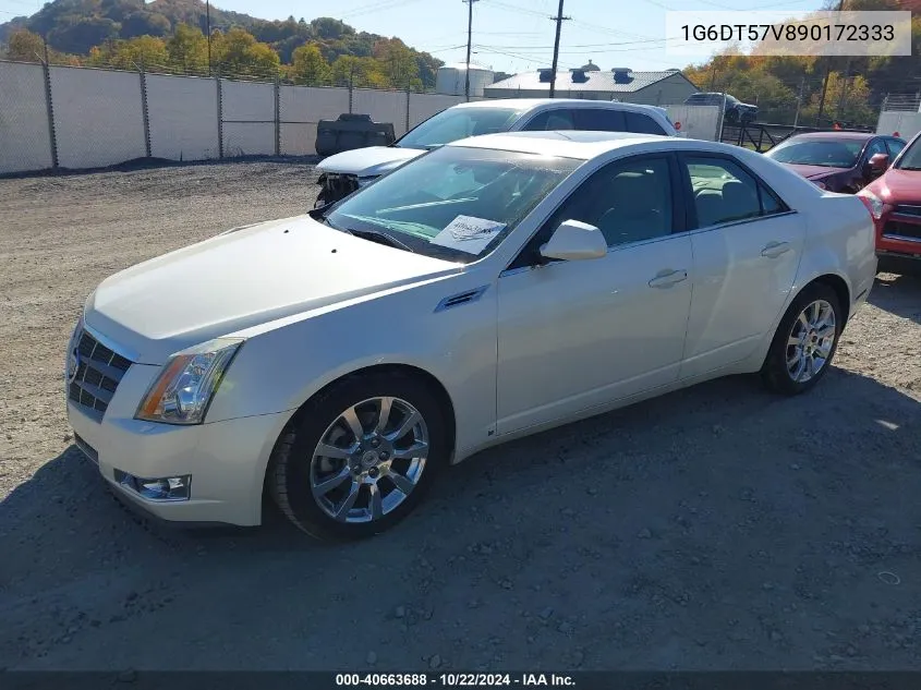 2009 Cadillac Cts Standard VIN: 1G6DT57V890172333 Lot: 40663688