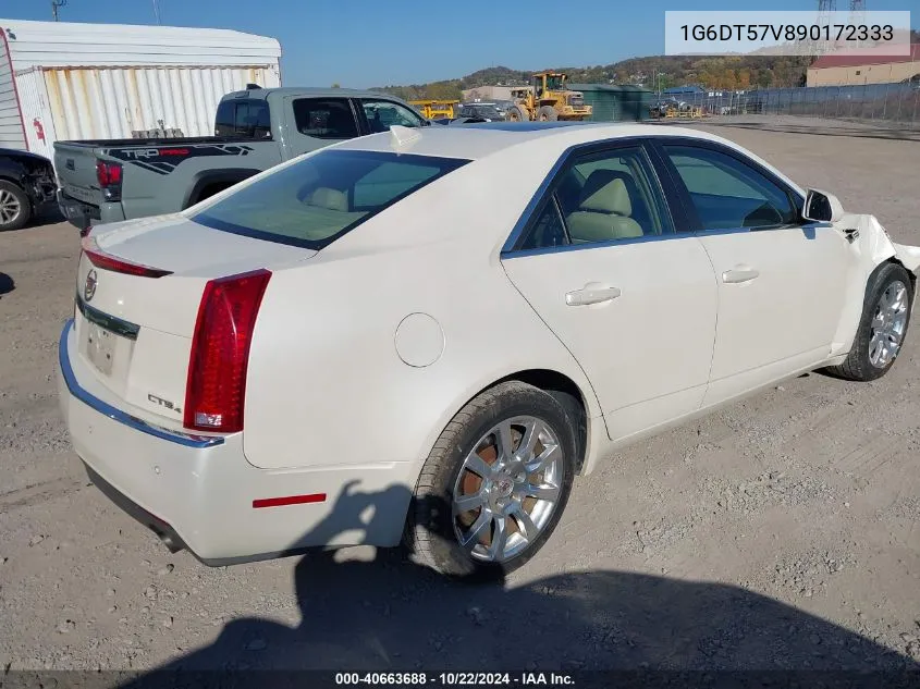 2009 Cadillac Cts Standard VIN: 1G6DT57V890172333 Lot: 40663688