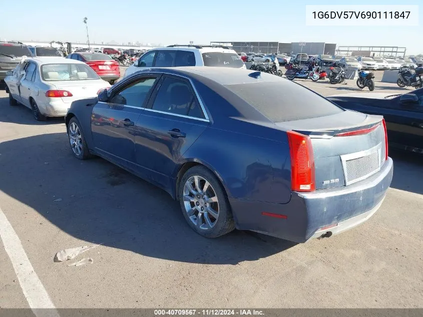 2009 Cadillac Cts Standard VIN: 1G6DV57V690111847 Lot: 40709567