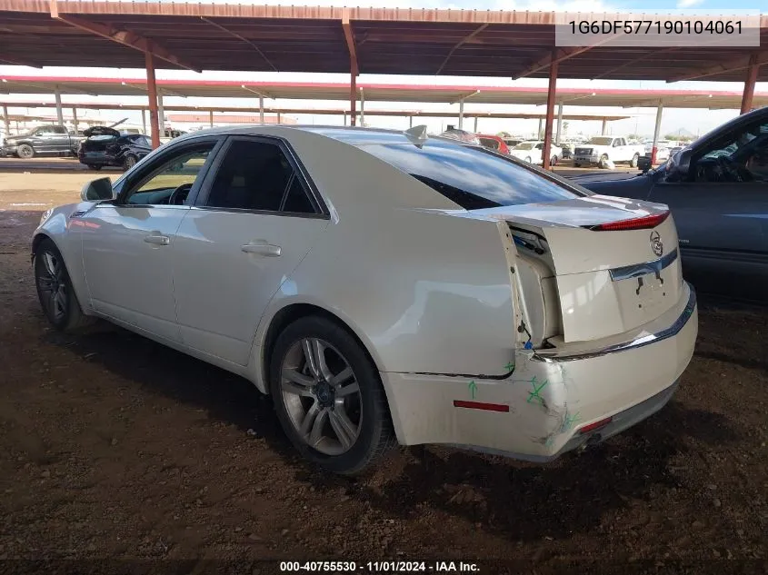 2009 Cadillac Cts Standard VIN: 1G6DF577190104061 Lot: 40755530