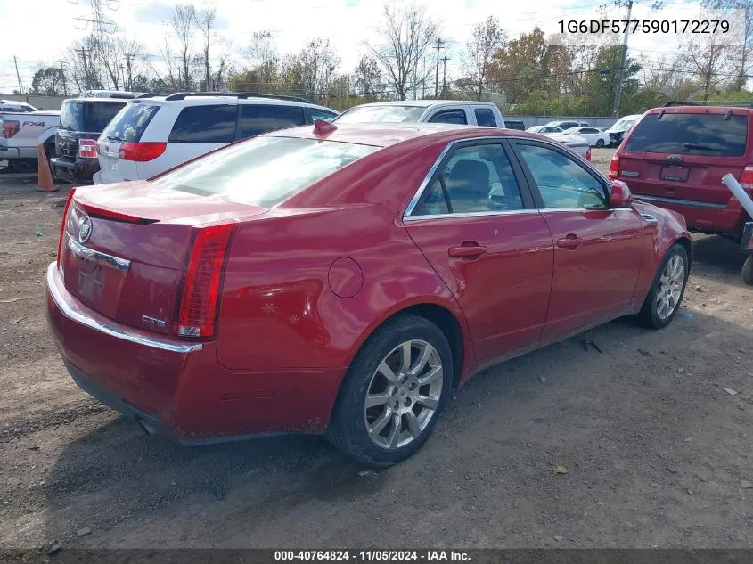 2009 Cadillac Cts Standard VIN: 1G6DF577590172279 Lot: 40764824