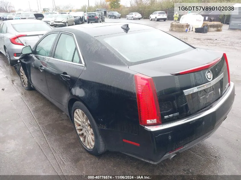 2009 Cadillac Cts Standard VIN: 1G6DT57V890102038 Lot: 40776574