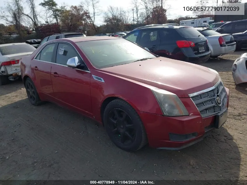 2009 Cadillac Cts Standard VIN: 1G6DF577790172039 Lot: 40778949