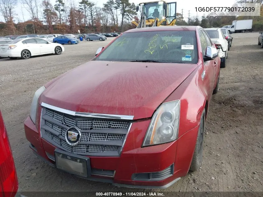 2009 Cadillac Cts Standard VIN: 1G6DF577790172039 Lot: 40778949