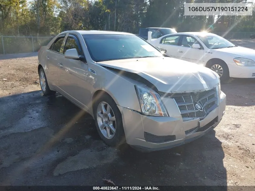 2009 Cadillac Cts Standard VIN: 1G6DU57V190151224 Lot: 40823647