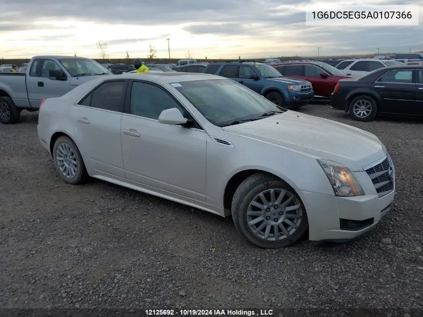 2010 Cadillac Cts Sedan VIN: 1G6DC5EG5A0107366 Lot: 12125692