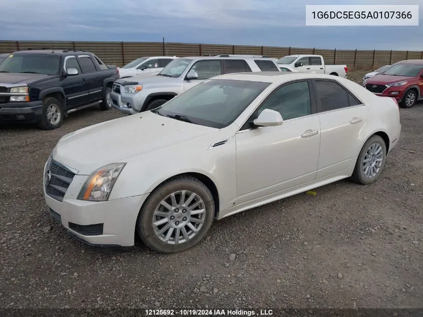 2010 Cadillac Cts Sedan VIN: 1G6DC5EG5A0107366 Lot: 12125692