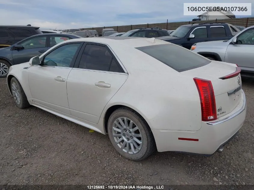 2010 Cadillac Cts Sedan VIN: 1G6DC5EG5A0107366 Lot: 12125692