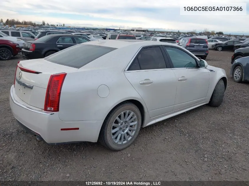 2010 Cadillac Cts Sedan VIN: 1G6DC5EG5A0107366 Lot: 12125692