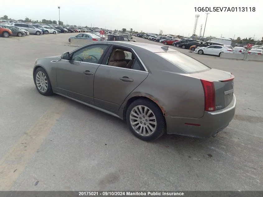 2010 Cadillac Cts 3.6L VIN: 1G6DL5EV7A0113118 Lot: 20175021