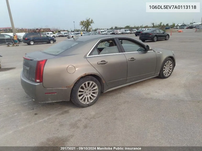 2010 Cadillac Cts 3.6L VIN: 1G6DL5EV7A0113118 Lot: 20175021