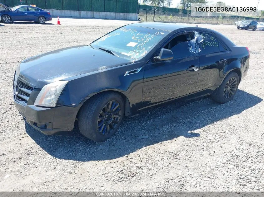 2010 Cadillac Cts Luxury VIN: 1G6DE5EG8A0136998 Lot: 39261875