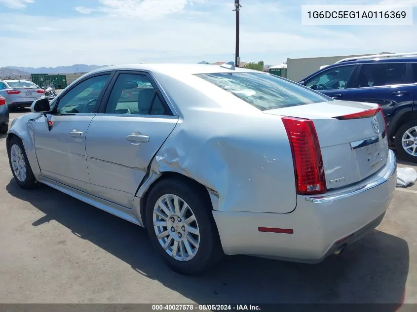 2010 Cadillac Cts Standard VIN: 1G6DC5EG1A0116369 Lot: 40027578