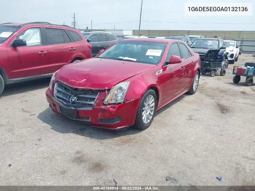 2010 Cadillac Cts Luxury VIN: 1G6DE5EG0A0132136 Lot: 40169914