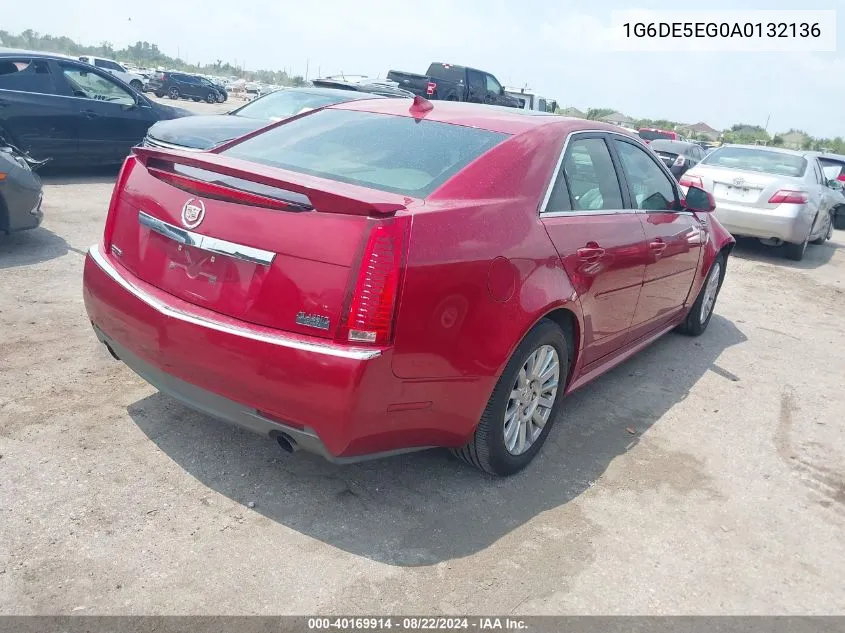 2010 Cadillac Cts Luxury VIN: 1G6DE5EG0A0132136 Lot: 40169914