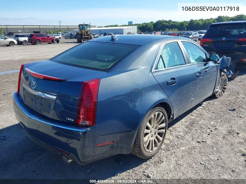 2010 Cadillac Cts Premium VIN: 1G6DS5EV0A0117918 Lot: 40249326