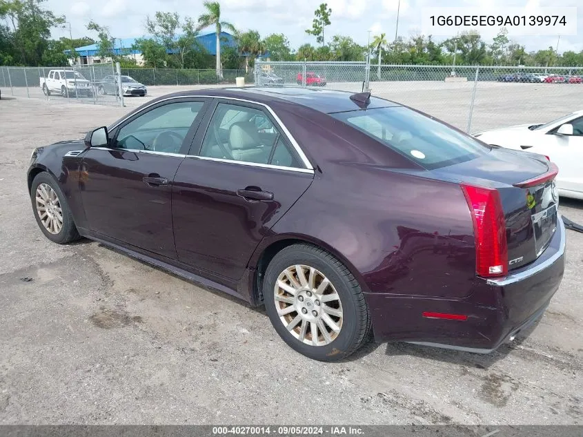 2010 Cadillac Cts Luxury VIN: 1G6DE5EG9A0139974 Lot: 40270014