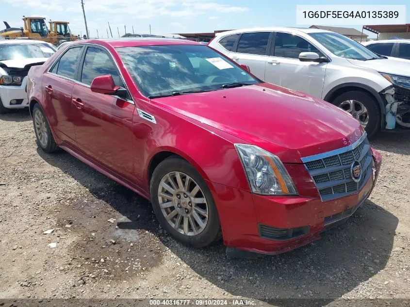 2010 Cadillac Cts Luxury VIN: 1G6DF5EG4A0135389 Lot: 40316777