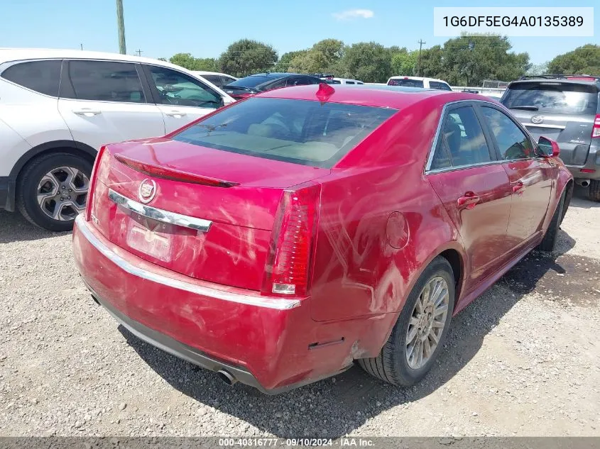 2010 Cadillac Cts Luxury VIN: 1G6DF5EG4A0135389 Lot: 40316777