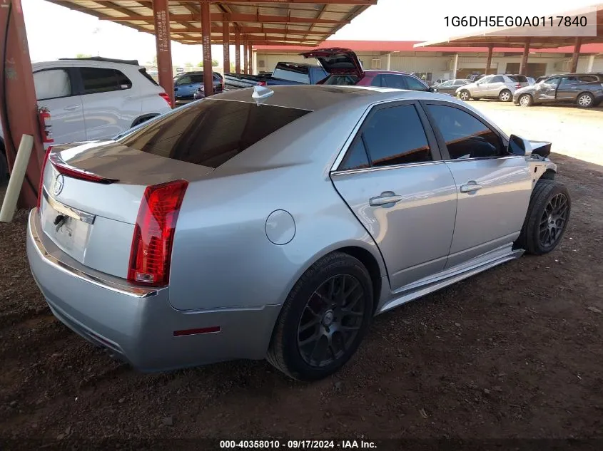 2010 Cadillac Cts Luxury VIN: 1G6DH5EG0A0117840 Lot: 40358010