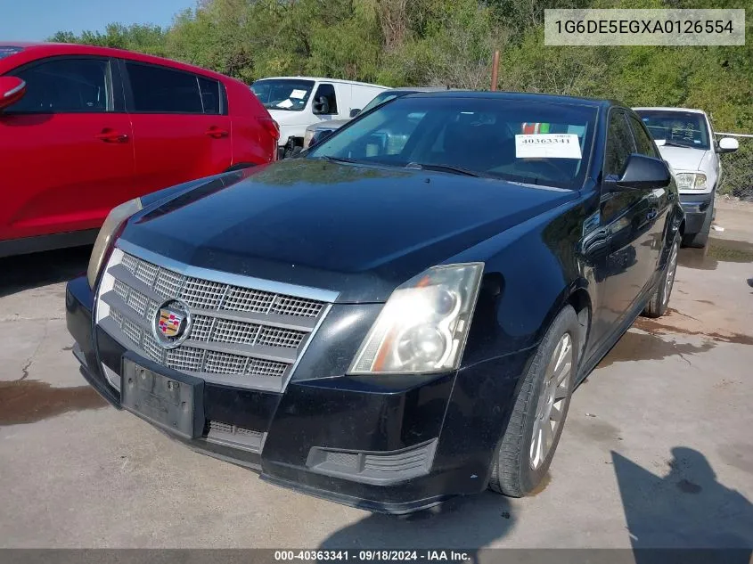 2010 Cadillac Cts Luxury VIN: 1G6DE5EGXA0126554 Lot: 40363341