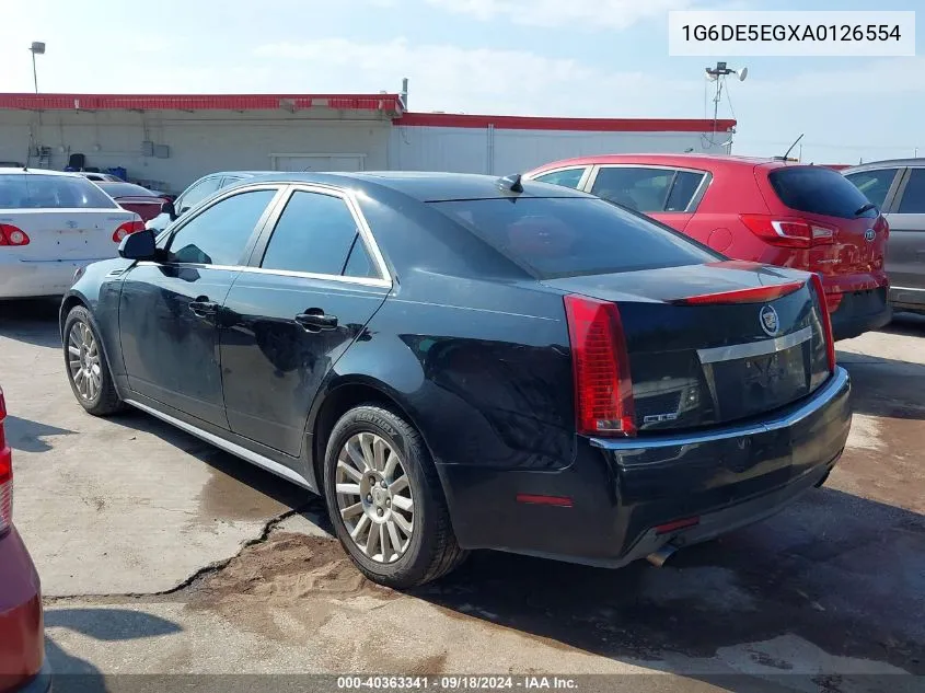 2010 Cadillac Cts Luxury VIN: 1G6DE5EGXA0126554 Lot: 40363341