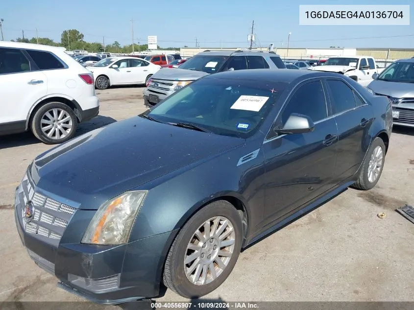 2010 Cadillac Cts Standard VIN: 1G6DA5EG4A0136704 Lot: 40556907