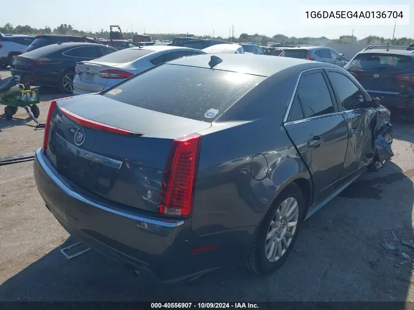 2010 Cadillac Cts Standard VIN: 1G6DA5EG4A0136704 Lot: 40556907