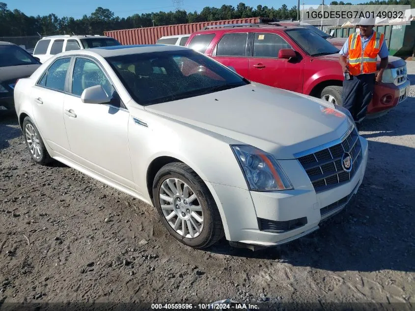 2010 Cadillac Cts Luxury VIN: 1G6DE5EG7A0149032 Lot: 40559596