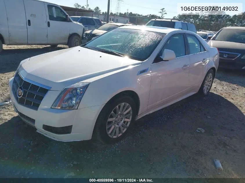 2010 Cadillac Cts Luxury VIN: 1G6DE5EG7A0149032 Lot: 40559596