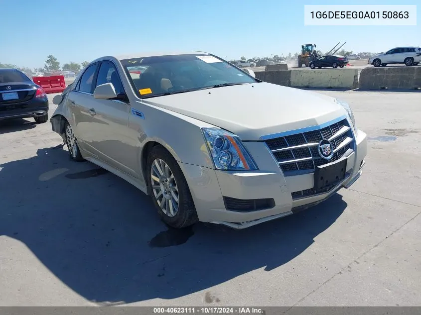 2010 Cadillac Cts Luxury VIN: 1G6DE5EG0A0150863 Lot: 40623111