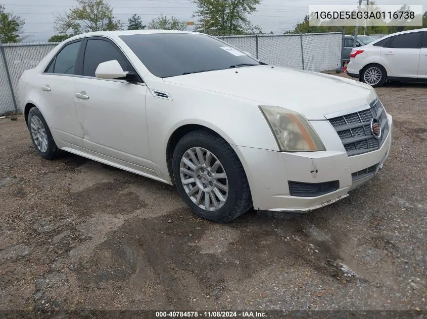 2010 Cadillac Cts Luxury VIN: 1G6DE5EG3A0116738 Lot: 40784578