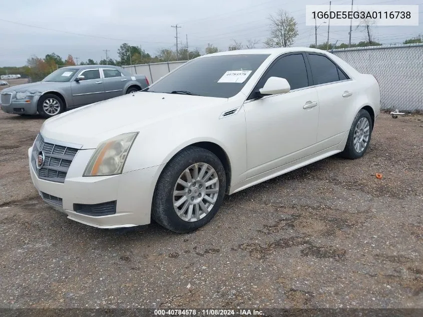 2010 Cadillac Cts Luxury VIN: 1G6DE5EG3A0116738 Lot: 40784578