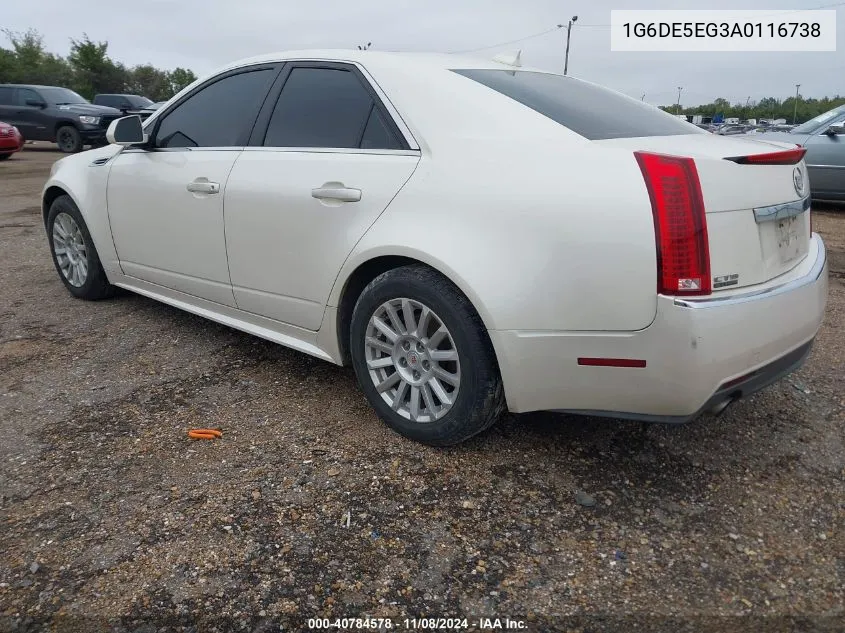 2010 Cadillac Cts Luxury VIN: 1G6DE5EG3A0116738 Lot: 40784578