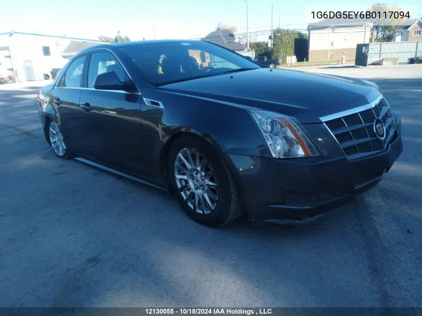 2011 Cadillac Cts Sedan VIN: 1G6DG5EY6B0117094 Lot: 12130055