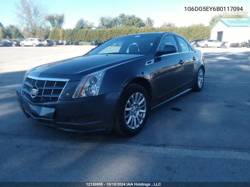 2011 Cadillac Cts Sedan VIN: 1G6DG5EY6B0117094 Lot: 12130055